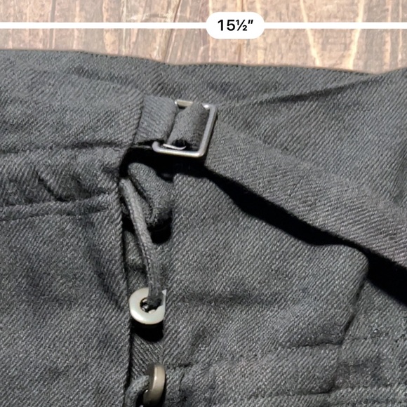 Ann Demeulemeester Wool Linen Cotton Skirt Size 34 Black Maxi With Strap Buckle - Picture 3 of 10